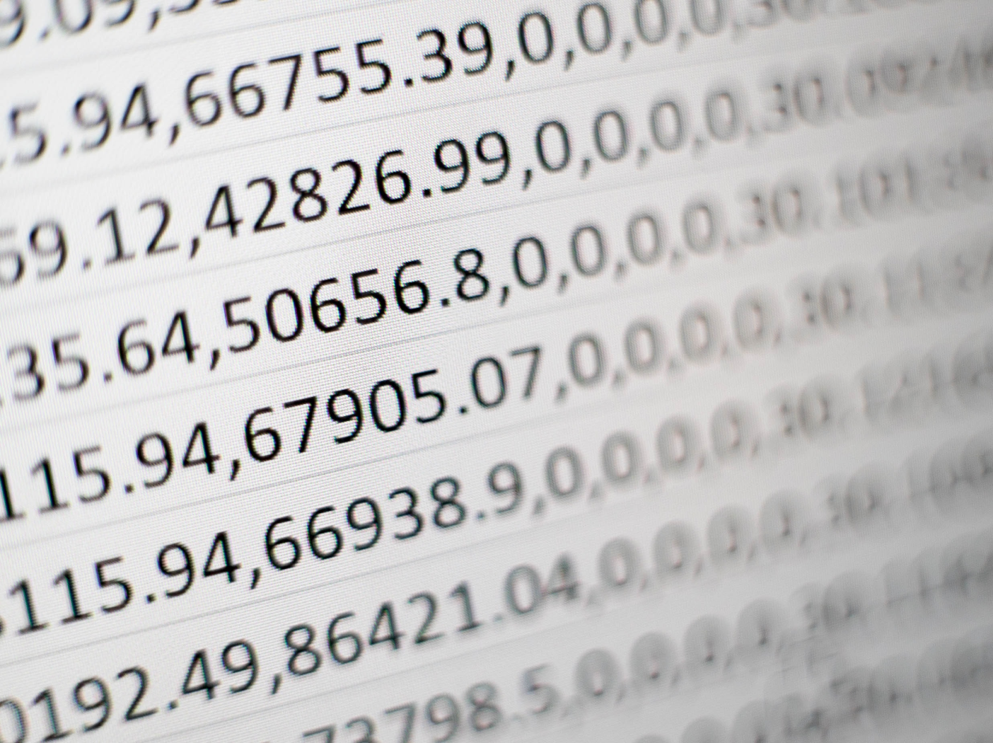 Table of SQL results